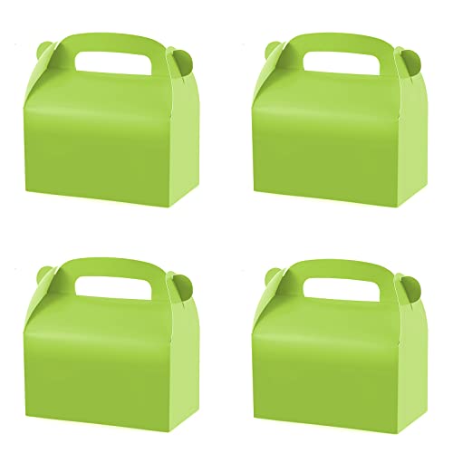 Oletx 30-Pack Green Party Favor Treat Boxes, Goodie Gable Paper Gift Boxes with Handles. Perfect for Gardening/Green Thumbs Party Decoration Supplies and St Patricks Day Gift Giving - Image 1