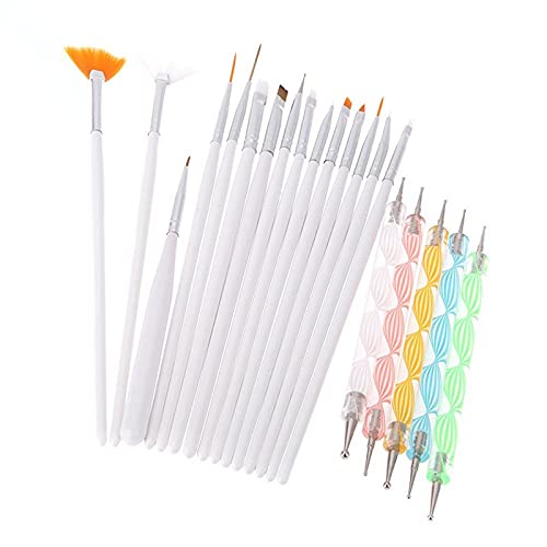 Belicia Nail Art Design Dotting Painting Drawing Polish Brush Pen Dotting Tools Set for Nail Art Embossing Stylus for Painting 20PCS - Image 1