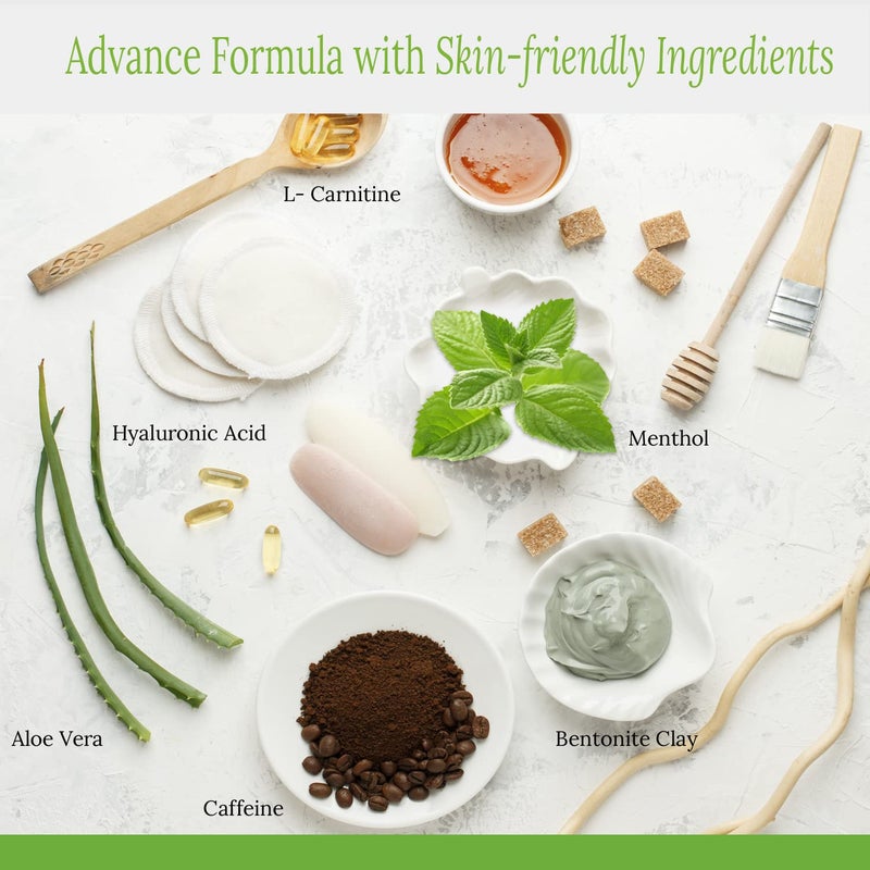 Brazilian Belle Detox Clay Body Wraps for Women | Quick Formula with Bentonite Clay, Bandage Wrap, and Plastic Wrap | 8 Applications - Image 2