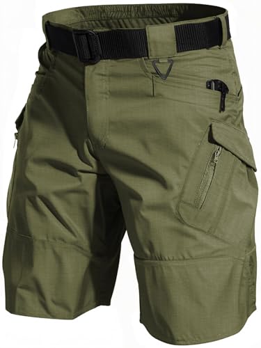 AUTIWITUA Mens Hiking Shorts Waterproof Tactical Cargo Short Pants Quick Dry Work Shorts with Multi PocketsNo Belt - Image 1