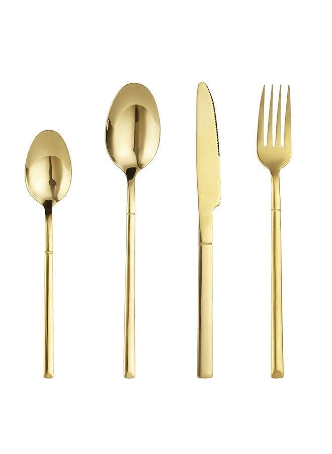 4-Piece Premium Cutlery Set Gold - Image 2