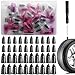 BDFHYK Volisau 40 Pcs Tire Repair Rubber NailTire Plug Kit Spiral Rubber NailsSelfService Puncture Repair Tool with Screwdriver for Car Motorcycle Truck ATV2 Sizes20 Each - Image 2