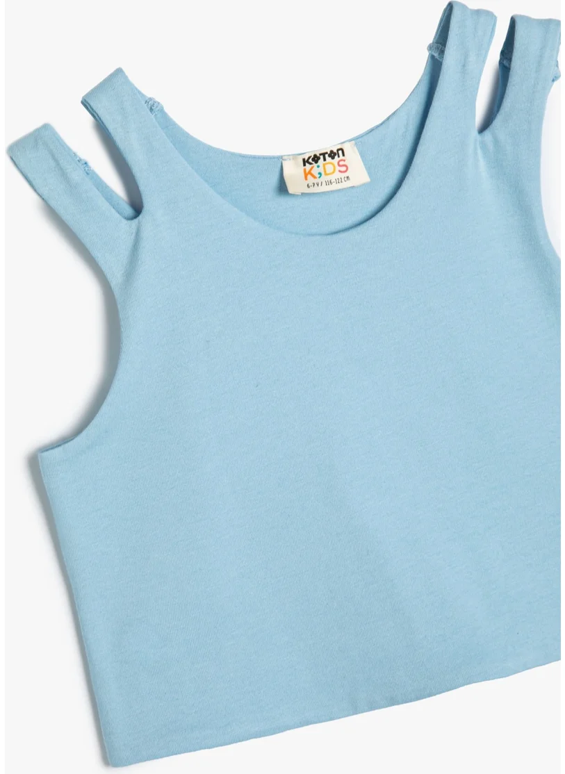 KOTON Crop Undershirt Double Strap Cotton