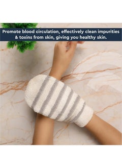 GUBB Bath Mitt Glove For Dead Skin Removal | Exfoliating Bath Mitten With Loofah | Shower Scrubber Glove For Body Exfoliation,Scrub Gloves,Blackheads,Tan Removal,Dead Skin Cells,Promote Blood Circulation,Bath Brush For Dead Skin |Easy To Use  - Image 3
