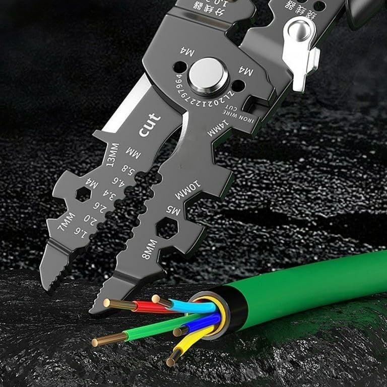 SHREESHANN 25in1 Multifunction Wire StrippersCrimping Tool Stainless Steel Pliers for Cutting Shearing Splitting Looping  - Image 3