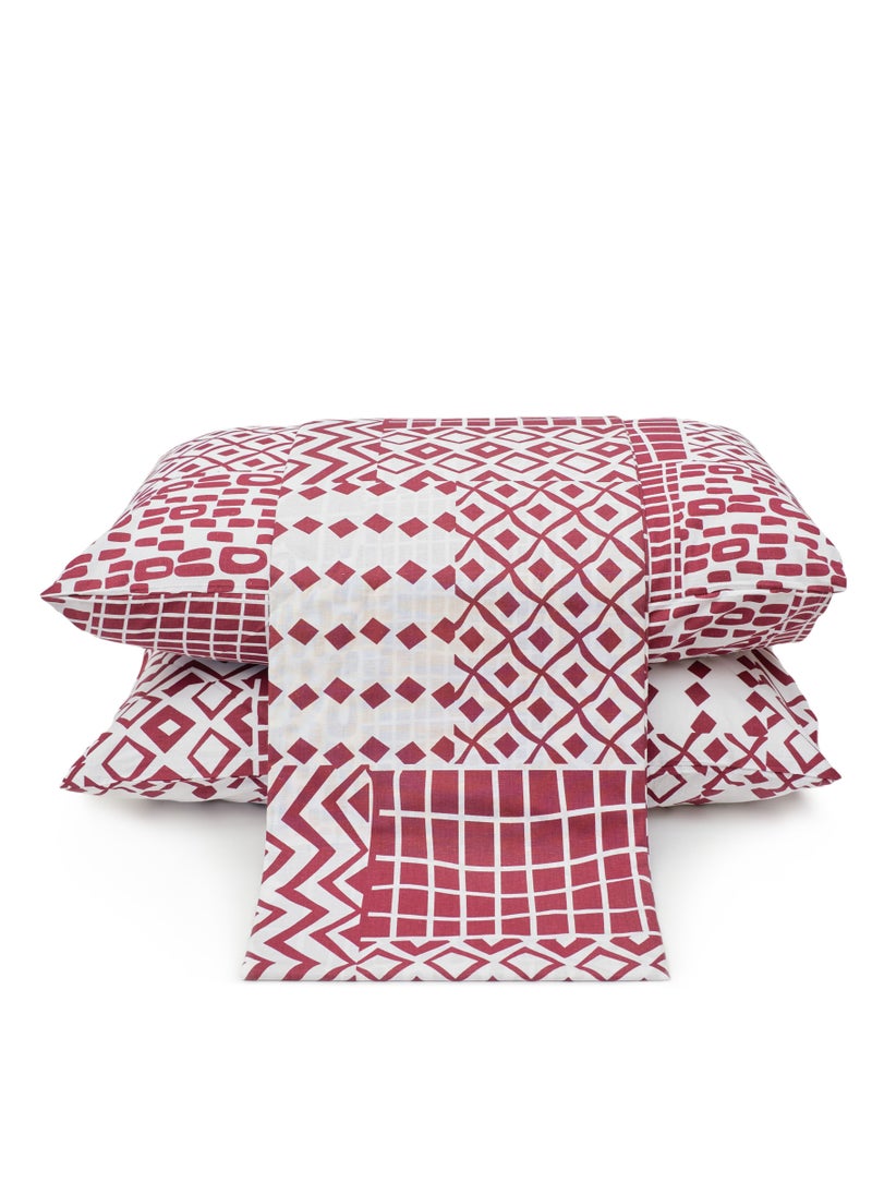 Home of linens طقم غطاء لحاف - 3 قطع لسرير مزدوج - 1 غطاء لحاف (250 سم * 250 سم) + 2 كيس وسادة (50 سم * 70 سم) - قطن مخلوط - نوماد  - Image 1