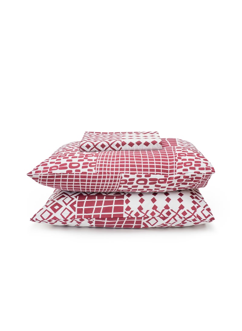 Home of linens طقم غطاء لحاف - 3 قطع لسرير مزدوج - 1 غطاء لحاف (250 سم * 250 سم) + 2 كيس وسادة (50 سم * 70 سم) - قطن مخلوط - نوماد  - Image 2