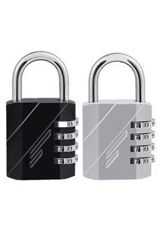Combination Locks Resettable 4-Digit Outdoor Waterproof Padlock for Gym, School Locker, Fence, Toolbox, Gate, Hasp Storage Lock