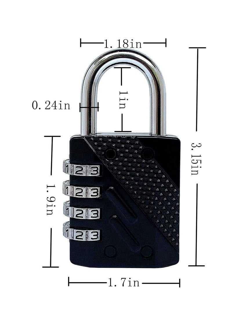 SYOSI - Combination Locks Resettable 4-Digit Outdoor Waterproof Padlock for Gym, School Locker, Fence, Toolbox, Gate, Hasp Storage Lock - Image 1