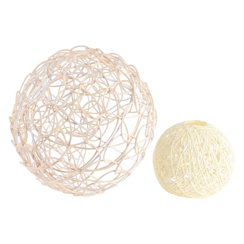 2pcs 25cm Rustic Style Retro Rattan light Indoor light - Image 1