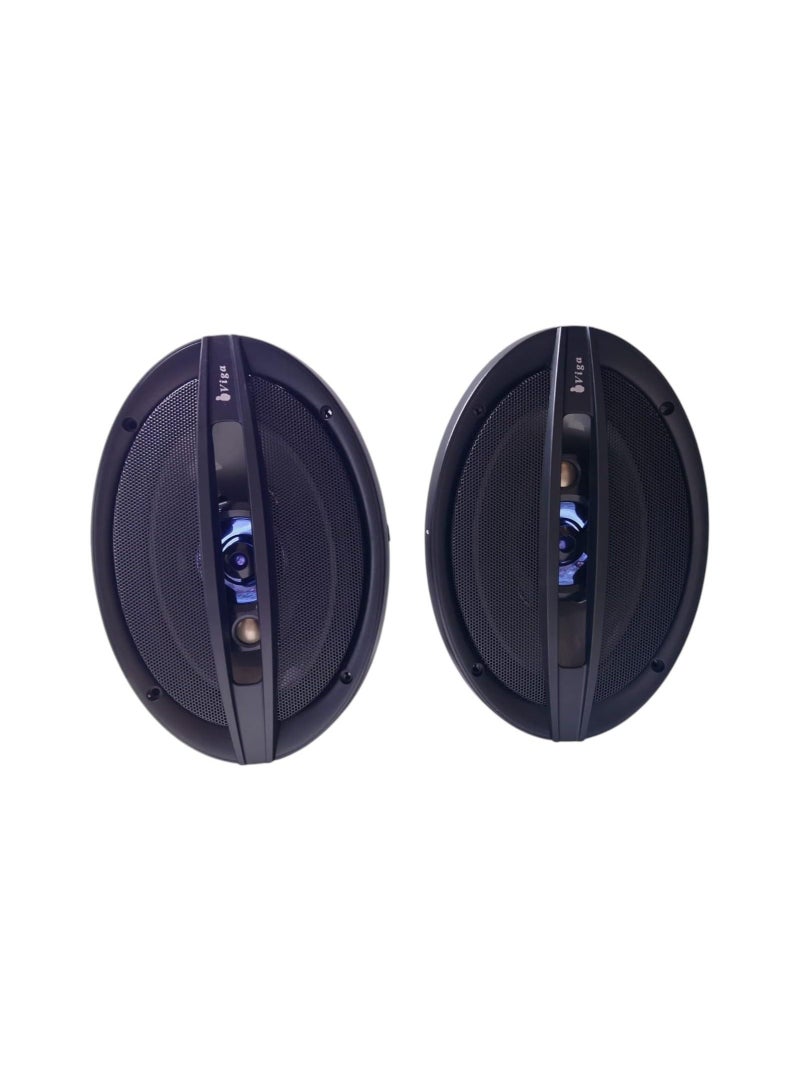فيجا مكبر صوت بيضاوي للسيارة VI-6937 مقاس 6x9 بوصة - طاقة قصوى 1250 واط - صوت قوي وواضح - زوج من مكبرات الصوت - Image 4