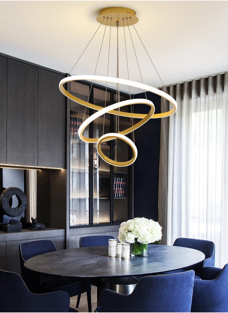 Goeco - Modern Chandelier LED Lamp Circle Ceiling Hanging Dimmable Chandelier - Image 1