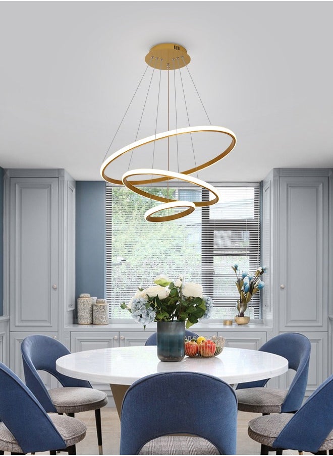 Goeco - Modern Chandelier LED Lamp Circle Ceiling Hanging Dimmable Chandelier - Image 1