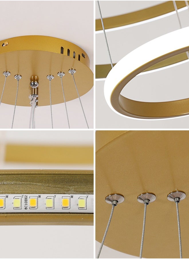 Goeco - Modern Chandelier LED Lamp Circle Ceiling Hanging Dimmable Chandelier - Image 1