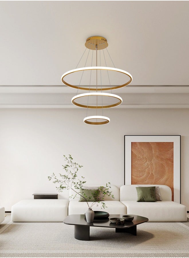 Goeco - Modern Chandelier LED Lamp Circle Ceiling Hanging Dimmable Chandelier - Image 1