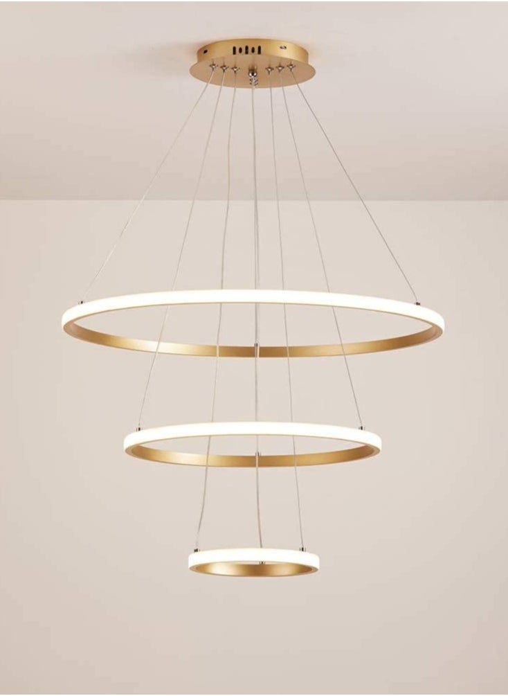 Goeco - Modern Chandelier LED Lamp Circle Ceiling Hanging Dimmable Chandelier - Image 1