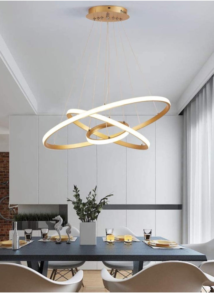 Goeco - Modern Chandelier LED Lamp Circle Ceiling Hanging Dimmable Chandelier - Image 1