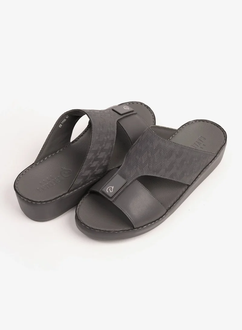 UOMO Cavalier UOMO CAVALIER ULTRA COMFORTABLE MODERN LEATHER SANDALS GREY