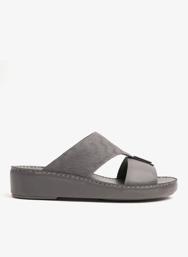 UOMO CAVALIER ULTRA COMFORTABLE MODERN LEATHER SANDALS GREY