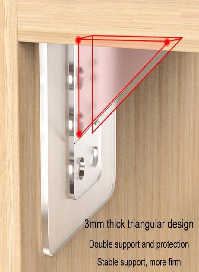 RR DESIGN Heavy Duty Folding Wall Bracket for Shelf/Table, Heavy Punch-Free Plastic Brackets for Cabinet and Closet Shelves, Self-Adhesive Clips for Kitchen, Furniture and Bookshelves (8) - Image 5