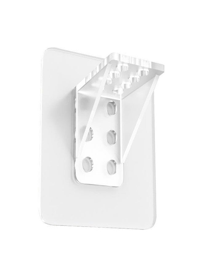 RR DESIGN Heavy Duty Folding Wall Bracket for Shelf/Table, Heavy Punch-Free Plastic Brackets for Cabinet and Closet Shelves, Self-Adhesive Clips for Kitchen, Furniture and Bookshelves (8) - Image 1