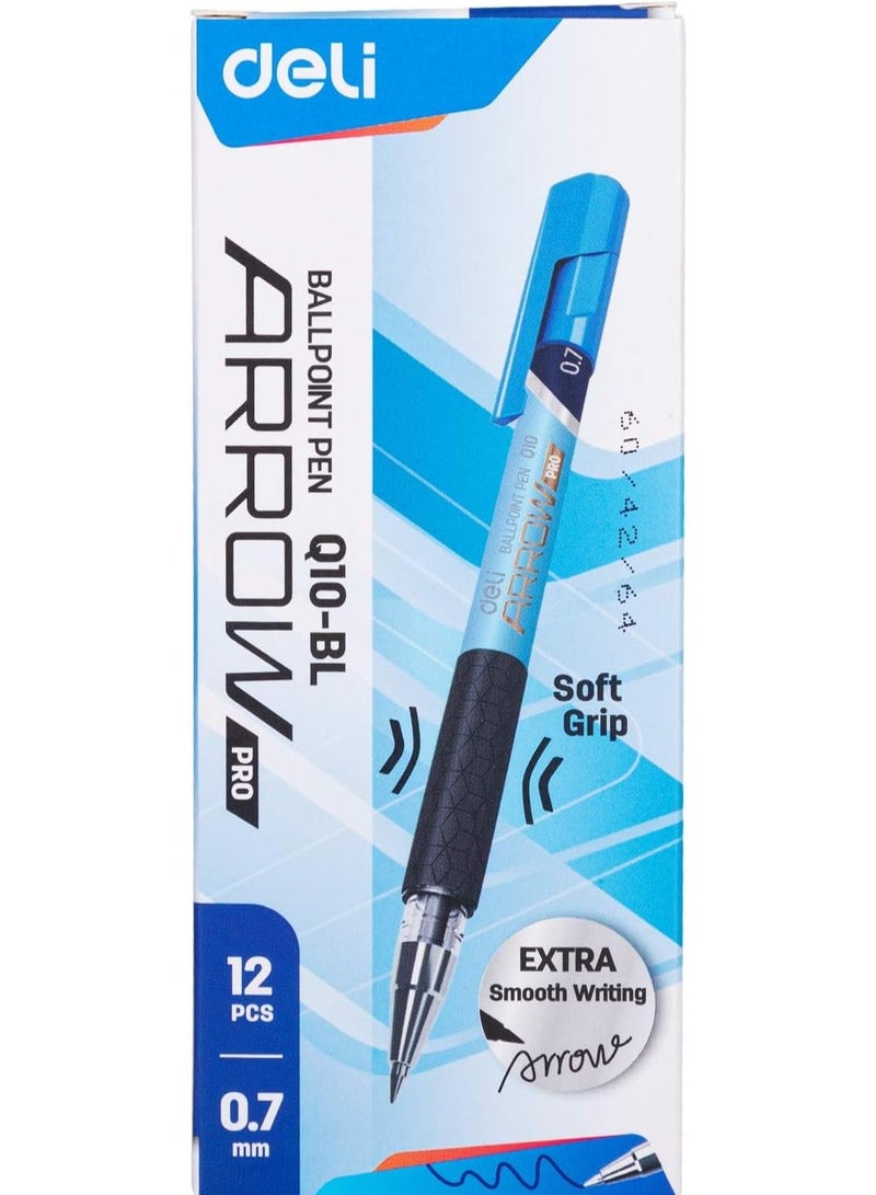 Deli Deli Ball point pen 0.7MM Arrow 1X12 Blue EQ10-BL - Image 1