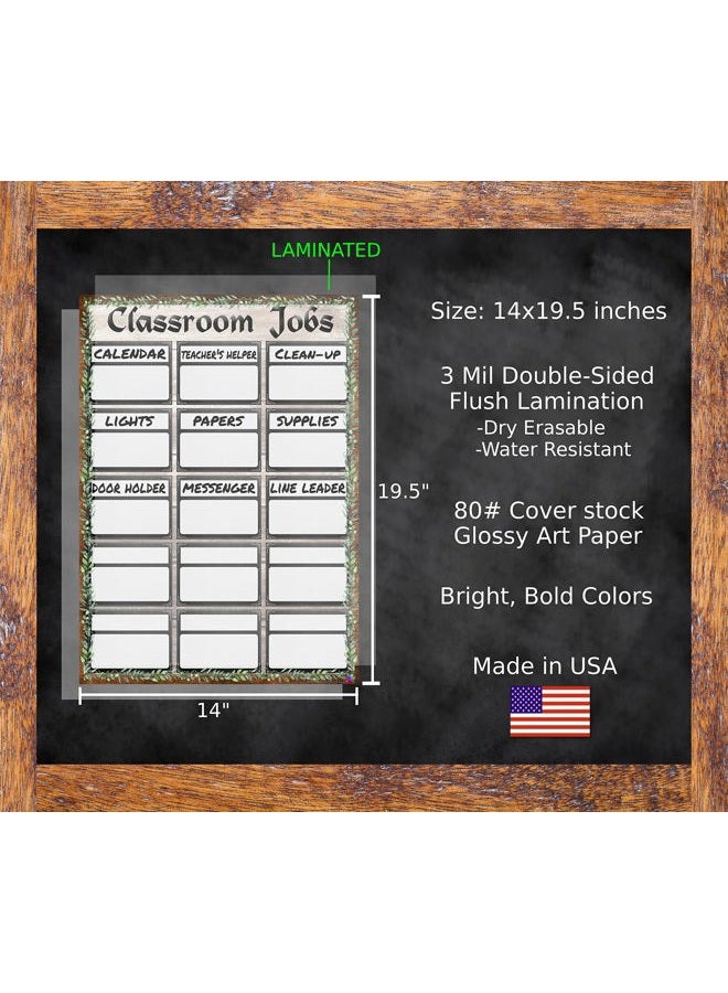 3D Learning LLF Farmhouse Class Jobs Chart- Laminated 14x19.5 - Classroom Posters and Decorations, Back to School Supplies, Teachers' Posters for Preschool, Kindergarten, Elementary Classes, Home School - Image 3