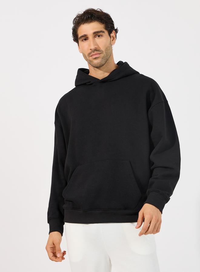 Styli Back Slogan Print Heavy Oversized Hoodie - Image 3