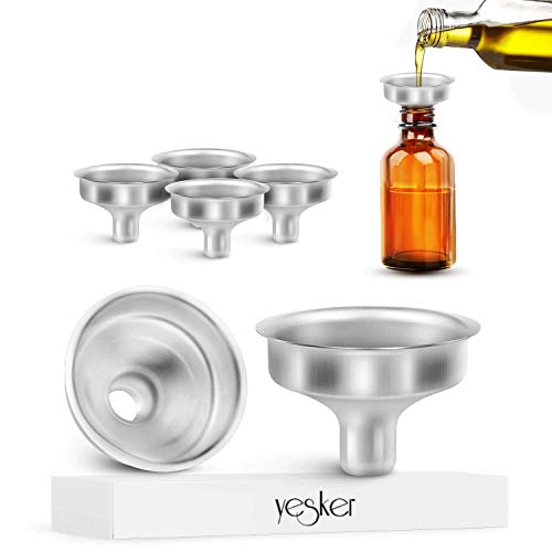 Yesker Stainless Steel Mini Funnel for Essential Oil Bottles Flasks 6PCS - Image 1