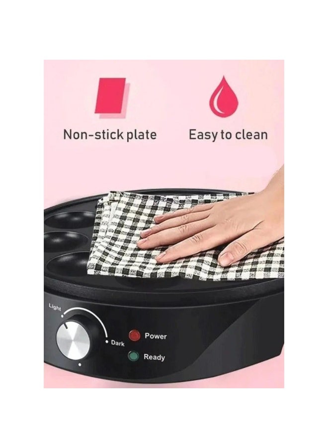 Tradeo 750W Electric Mini Pancake Ball Maker | 14-Hole Non-Stick Baking Pan with Temperature Control - Image 3