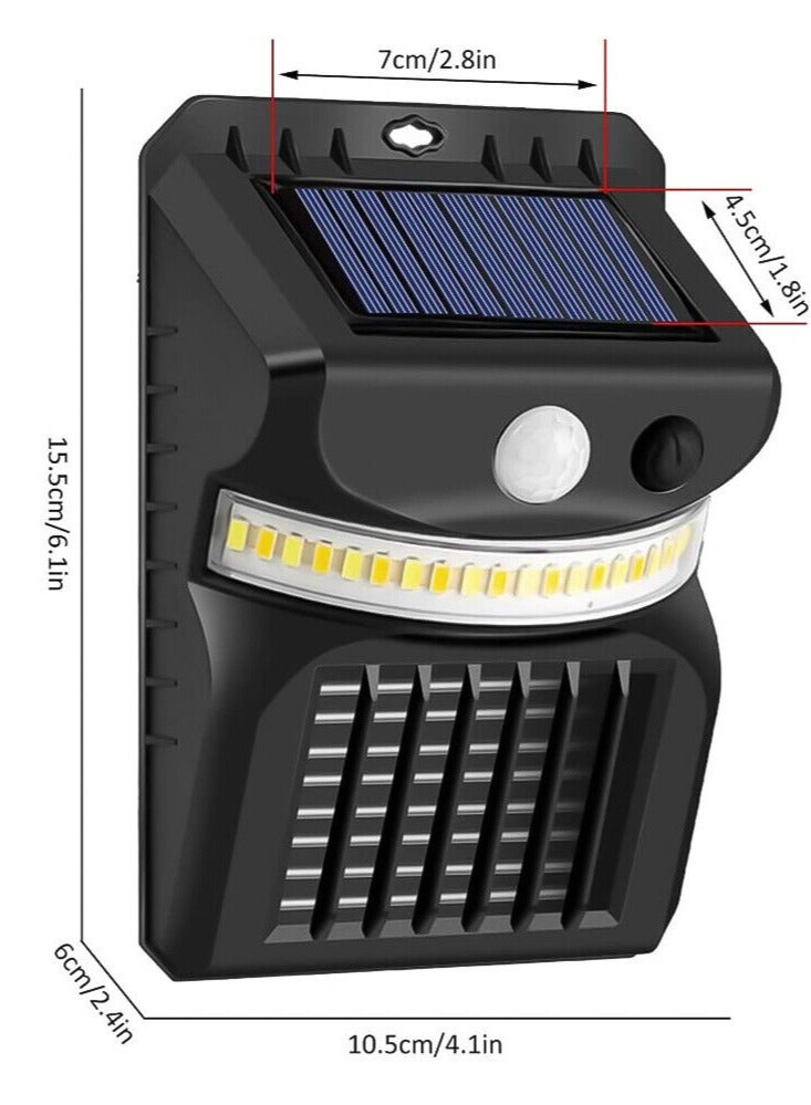 Carebao LED Solar Wall Lamp Light, Upgrade The Anti-Mosquito Function, Human Body Intelligent Sensor Outdoor Garden Wall Light - IP65 Waterproof Mosquito Killing Lamp Fly Killing Lamp - Image 5