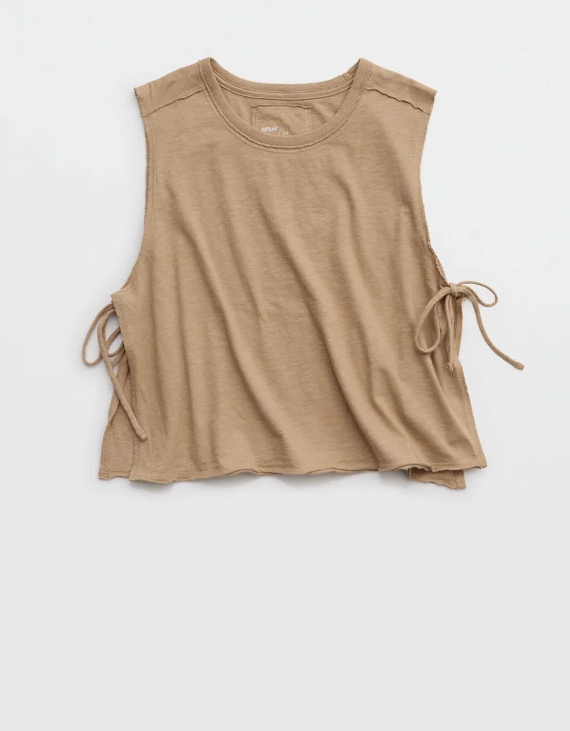Aerie  Aerie Happiest Side Tie Tank for Women | Best Price UAE