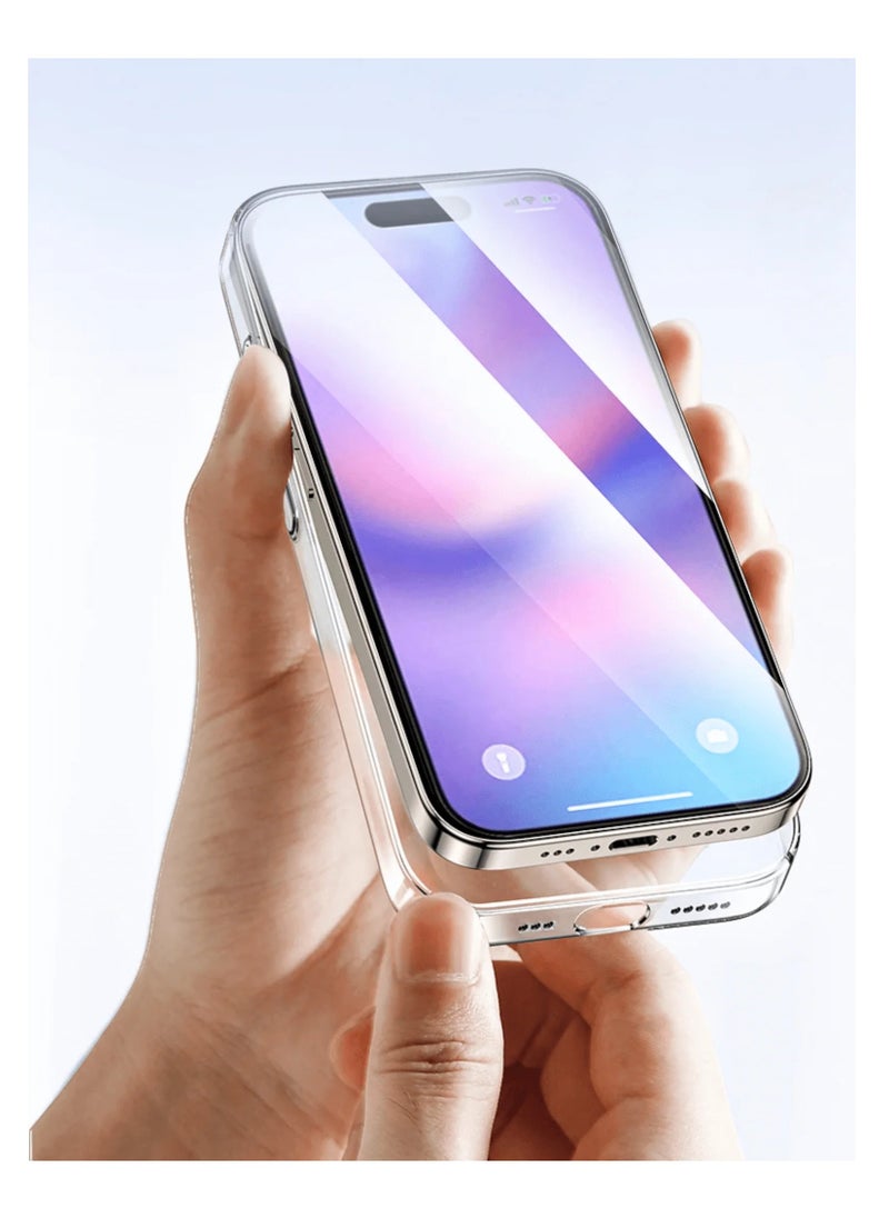 إكسوند حافظة شحن لاسلكية مغناطيسية من Xundd لهاتف iPhone 16 Pro Max - حافظة واقية رفيعة ومتينة وتغطية كاملة مع حماية للكاميرا والشاشة (شفافة)  - Image 5