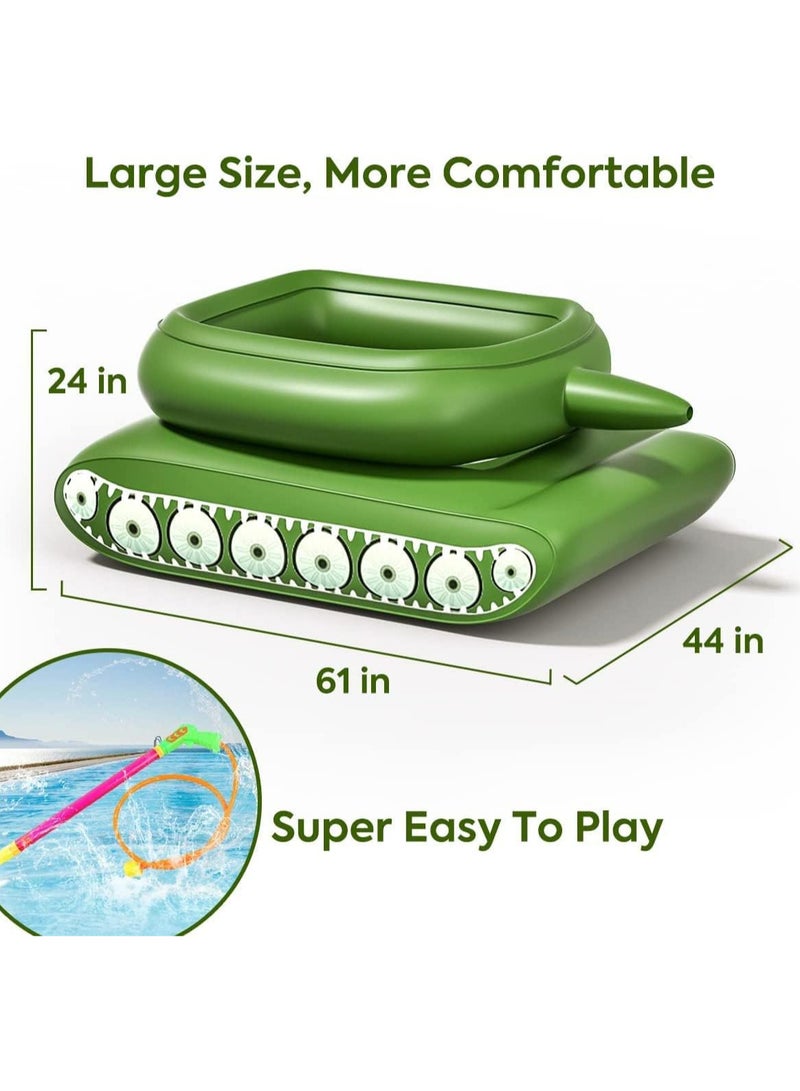 JOMILA Tank Inflatable Pool Floats, Pool Floaties with Water Squirt Gun, Inflatable Tank Float with Cannon for Kids and Adults, Giant Inflatable Pool Floats for Adults - Image 3
