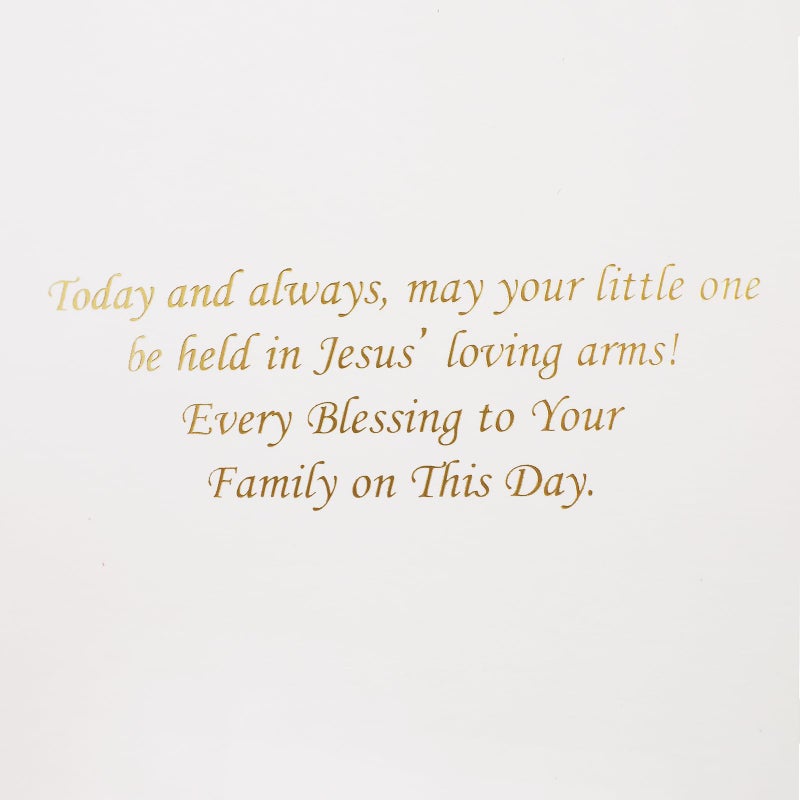 ceiba tree Baptism Card for Baby Boy Girl 1PCS with Envelope Message Inside Gold Foil 5X7 inch - Image 5