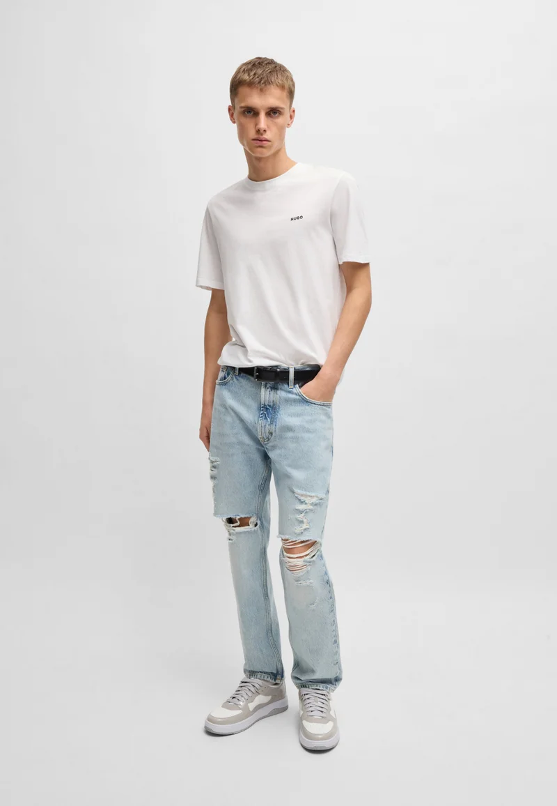 HUGO Cotton-jersey T-shirt with logo print