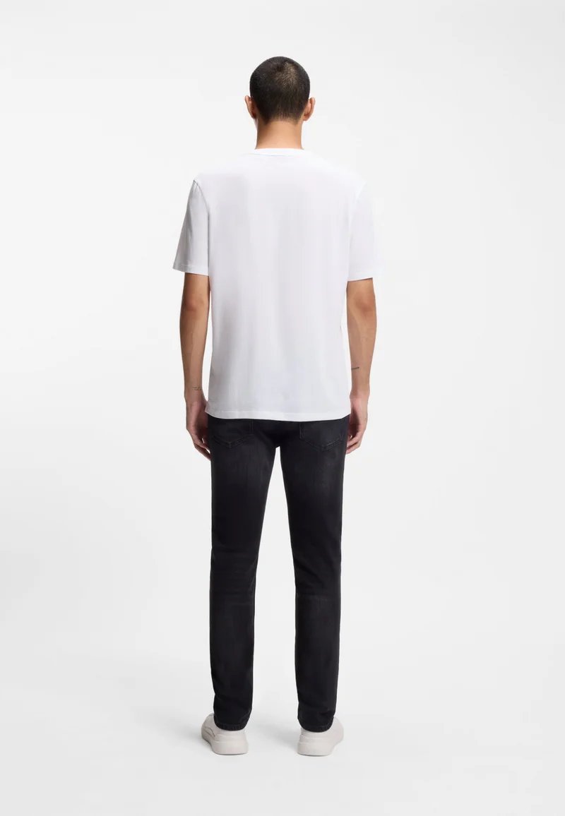 HUGO Cotton-jersey T-shirt with logo print