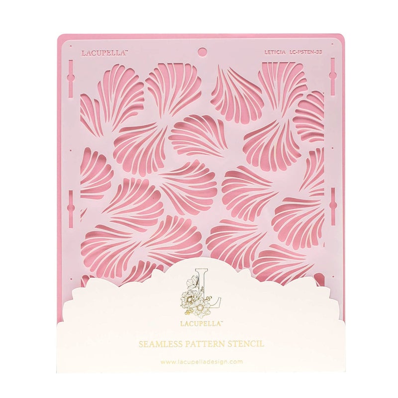 Lacupella Cake Decorating Stencil for Tall Buttercream Cake Royal Icing Ganache Paint Airbrush Leticia