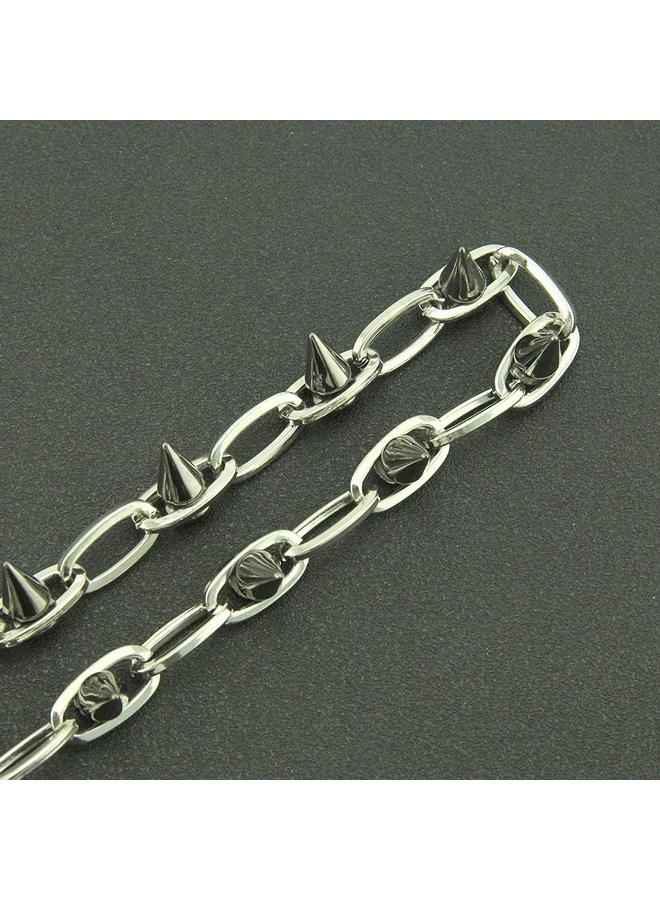 Bluejw PINKPIN Heavy Rivet Biker Keychain Punk Trouser Wallet Chain Hip Hop Jeans Chains Pants Chain For Men Women - Image 5