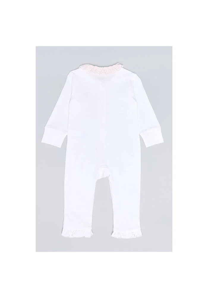 R&b Minnie Mouse Print Sleepsuit with Long Sleeves