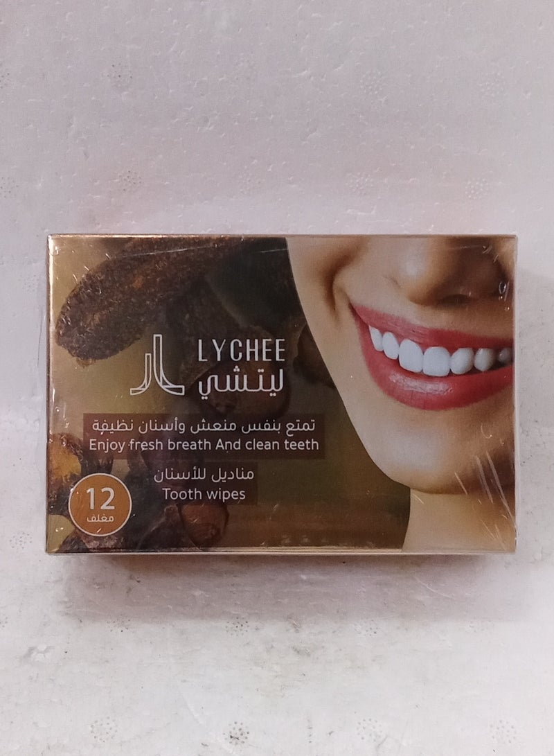 ليتشي مناديل تنضيف الاسنان بخلاصة القرنفل 12 مغلف - Image 2
