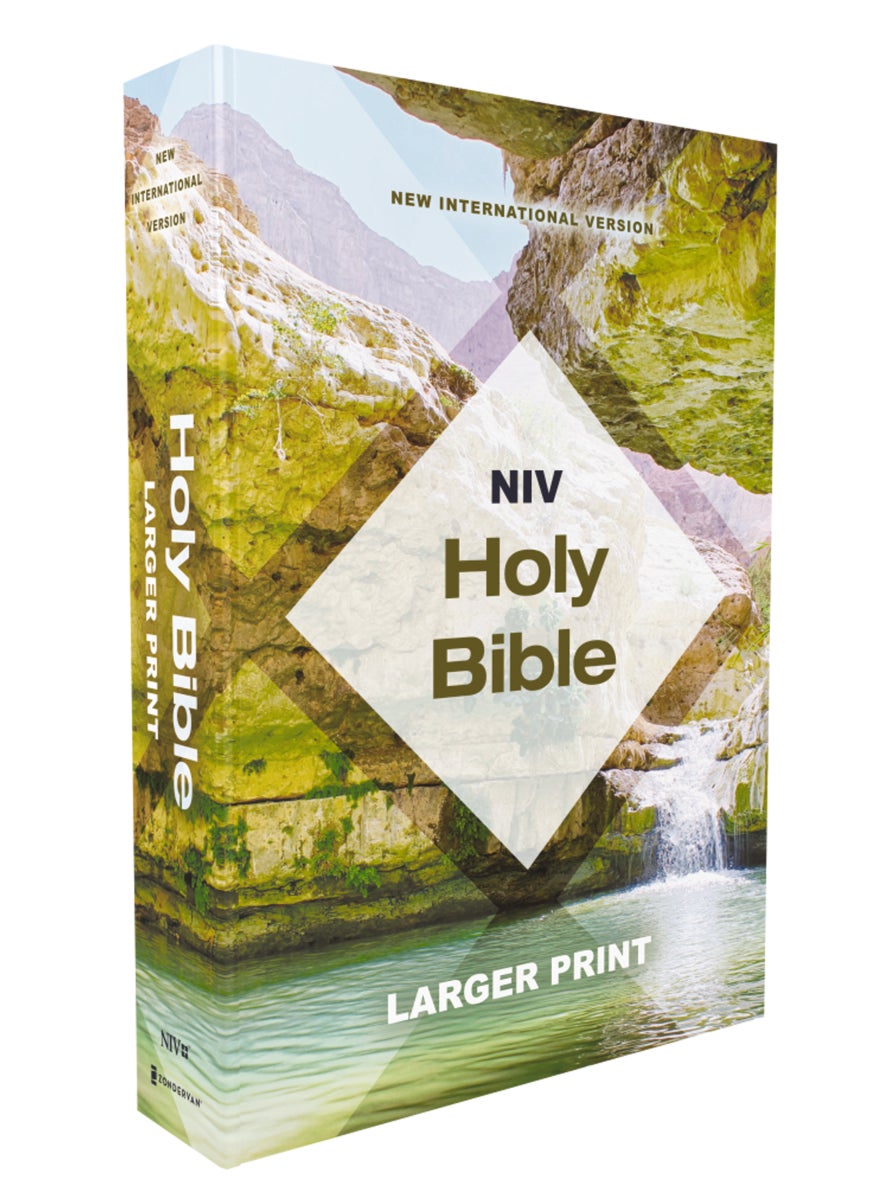 NIV, Holy Bible, Larger Print, Economy Edition, Paperback, Teal/Tan, Comfort Print 