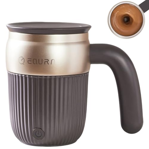 JOTER & LIBEAR Self Stirring Coffee Mug, Rechargeable Magnetic Stirring Cup, Thermos, Electric Mixing Mug with Lid for Coffee/Milk/Cocoa and Other Beverages - 15 Oz (Gray) - Image 1