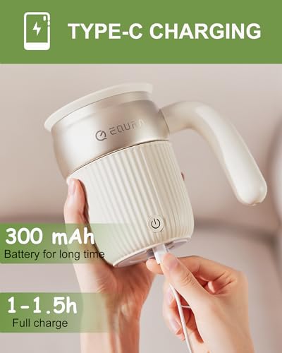 JOTER & LIBEAR Self Stirring Coffee Mug, Rechargeable Magnetic Stirring Cup, Thermos, Electric Mixing Mug with Lid for Coffee/Milk/Cocoa and Other Beverages - 15 Oz (Gray) - Image 3