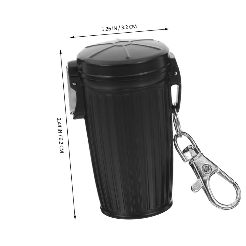Portable Keychain Ashtray with Sealed Lid Smokeless Pocket Car Outdoor Travel Fire Safe - Image 3