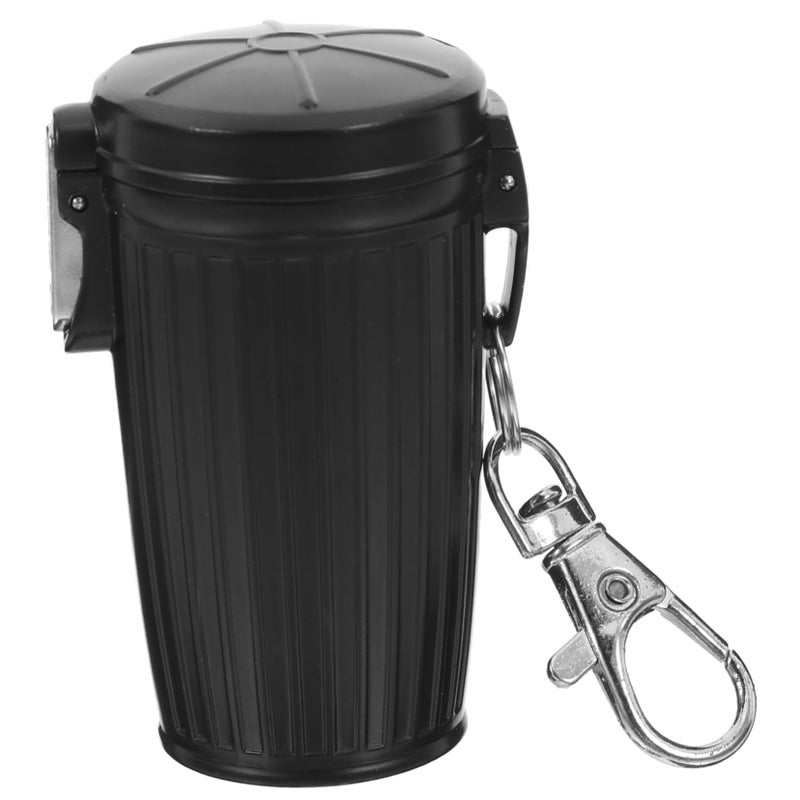 Portable Keychain Ashtray with Sealed Lid Smokeless Pocket Car Outdoor Travel Fire Safe - Image 2