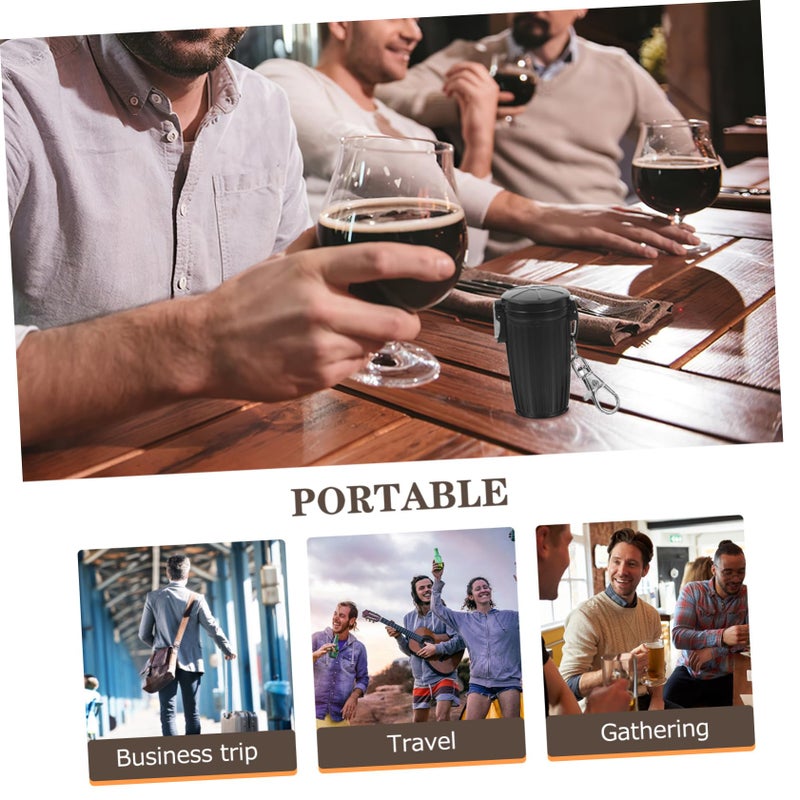 Portable Keychain Ashtray with Sealed Lid Smokeless Pocket Car Outdoor Travel Fire Safe - Image 4