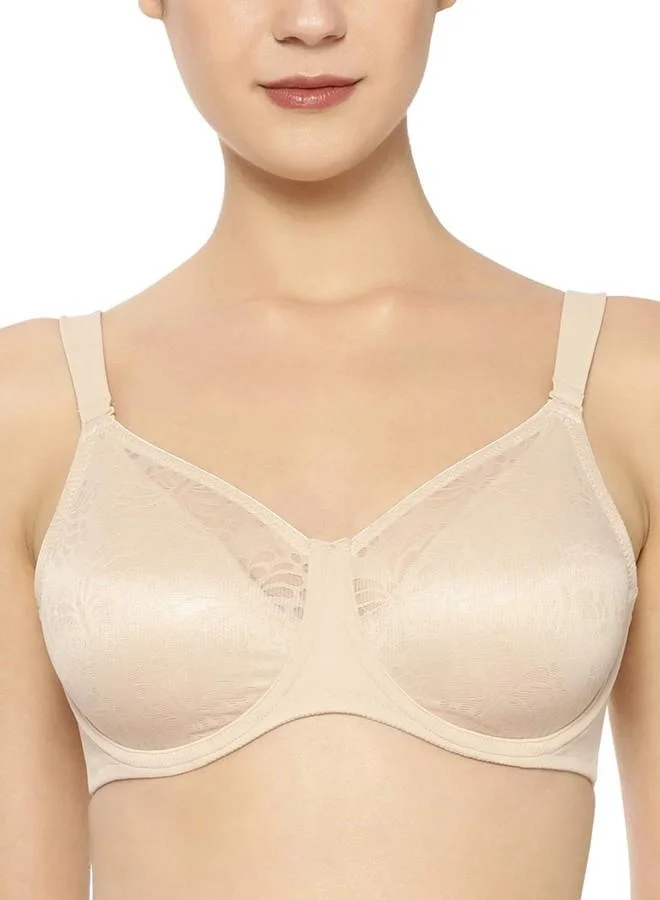 ترايامف Triumph Minimizer Women Bra Wired Non Padded Full Coverage Support |Reduces Bust by One Cup Size Comfortable Moulded High Support Bra for All Day Wear New Beige 32C Pack of 1