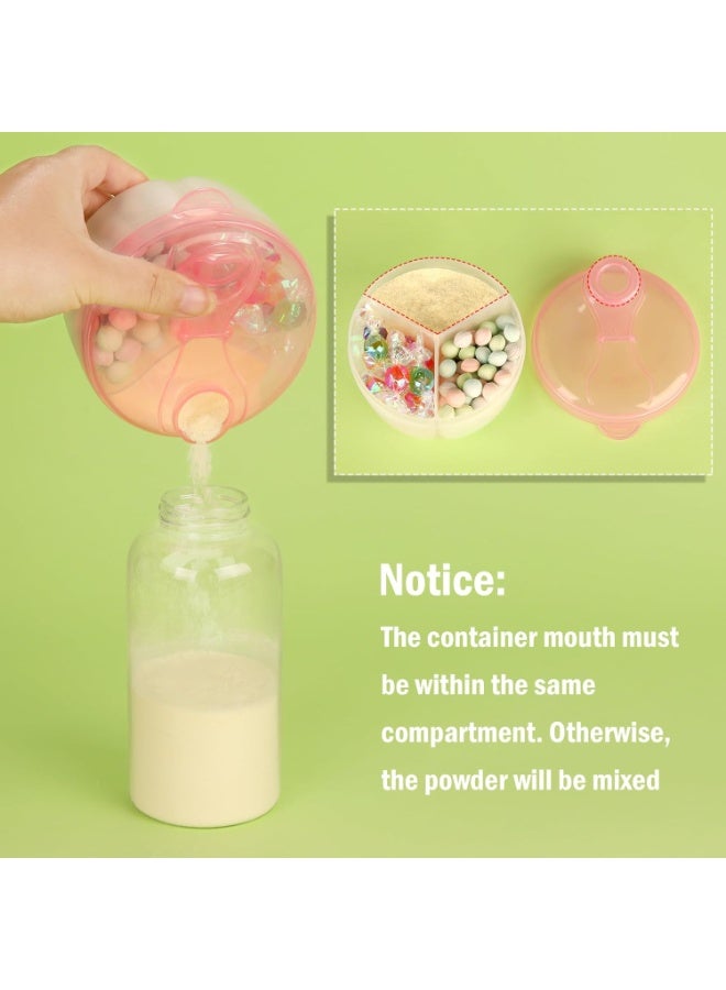Bukela Baby Formula Dispenser On The Go, Formula Container to Go, Non-Spill Rotating Three-Compartment Formula Dispenser and Snack Storage Container for Infant Toddler Traveling - Image 2