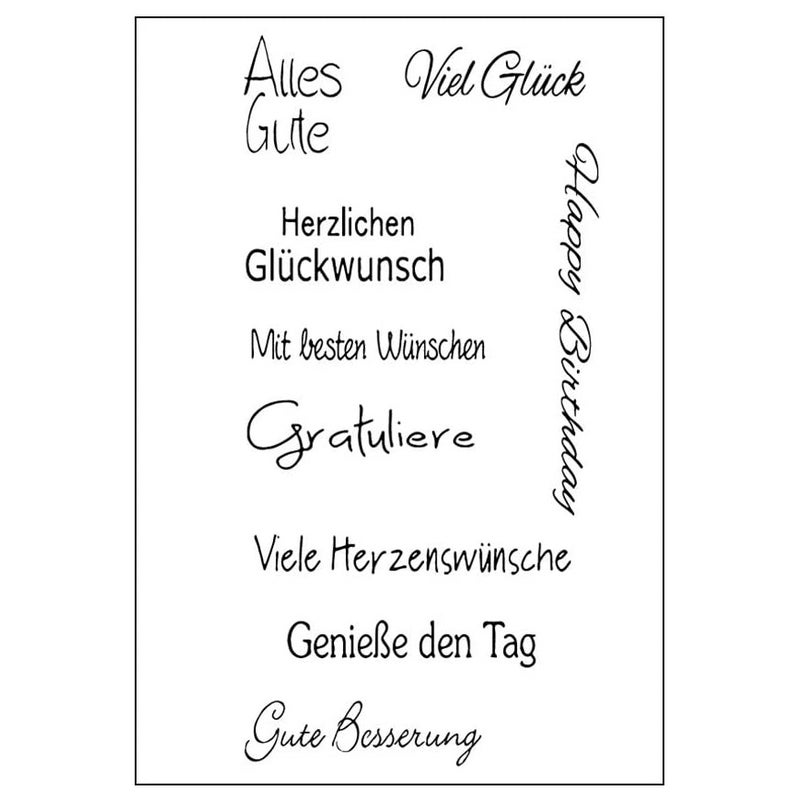 Silicone Transparent Seal Hand Account Seal Diy Seal Series Spot -German Series 3 - Image 3